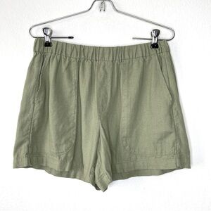 Banana Republic Desert Thyme Green Linen Blend Easy Short Coastal